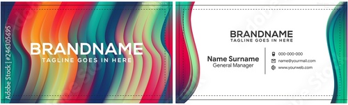 Modern creative and clean business card template, polygon background, flyer design, name card template. Corporate identity with abstract illustration. Vector company style for brandbook