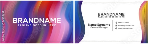 Modern creative and clean business card template, polygon background, flyer design, name card template. Corporate identity with abstract illustration. Vector company style for brandbook