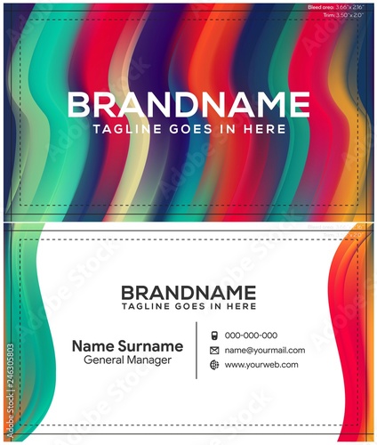 Modern creative and clean business card template, polygon background, flyer design, name card template. Corporate identity with abstract illustration. Vector company style for brandbook