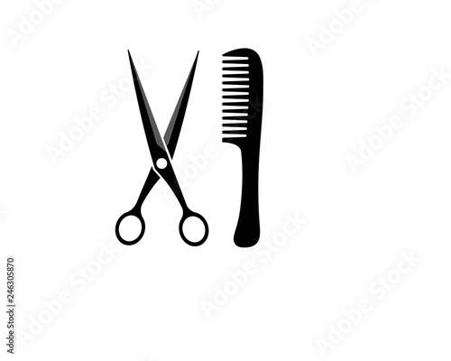 scissor icon logo vector illustration