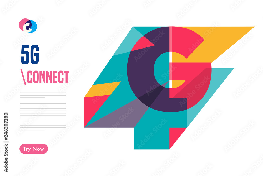 4G fast connection template design. vector illustration 4G fast connection template design. vector illustration