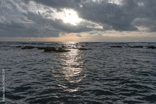 Sun Setting over the Southern Italian Mediterranean Sea