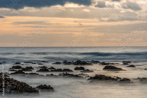 Long Exposure at Sunset on the Southern Italian Mediterranean Sea