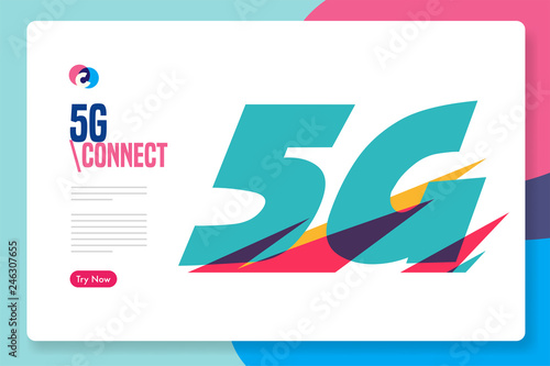 5G connection is coming. vector illustration