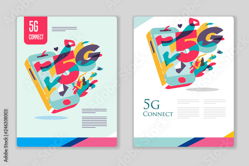 5G connection is coming. vector illustration