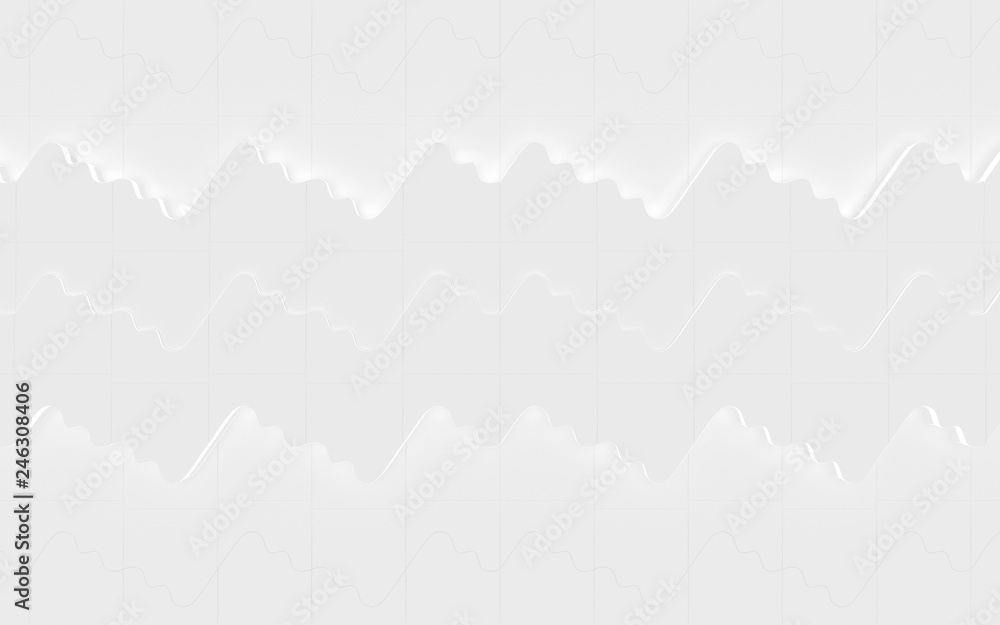 White Wavy Tiled Background (3D Illustration) White Wavy Tiled Background (3D Illustration)