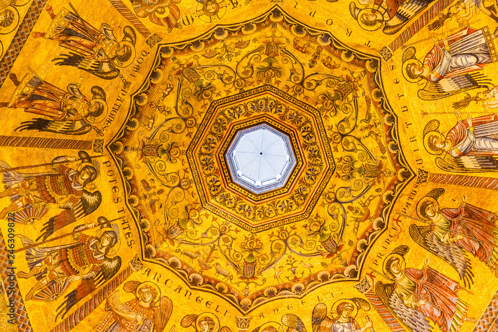Angels Mosaic Dome Baptistry Saint John Florence Italy