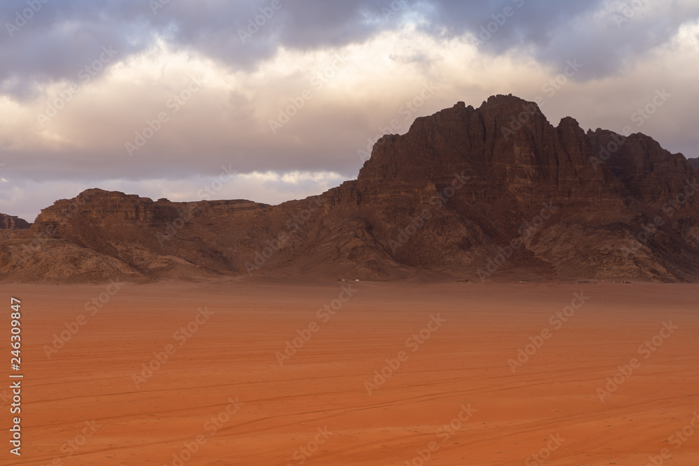 Wadi Rum desert in Jordan in a morning, Jordan, Middle east