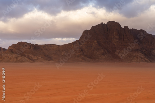 Wadi Rum desert in Jordan in a morning, Jordan, Middle east