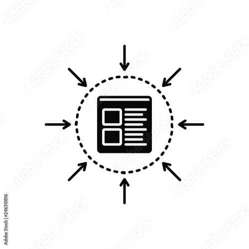 Black solid icon for specification 
