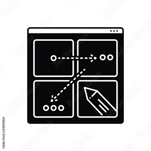 Black solid icon for storyboard 