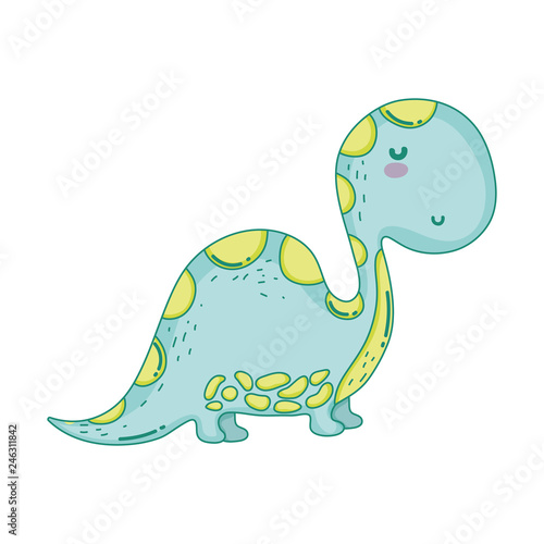 cute apatosaurus character icon