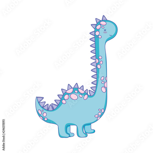 cute apatosaurus character icon