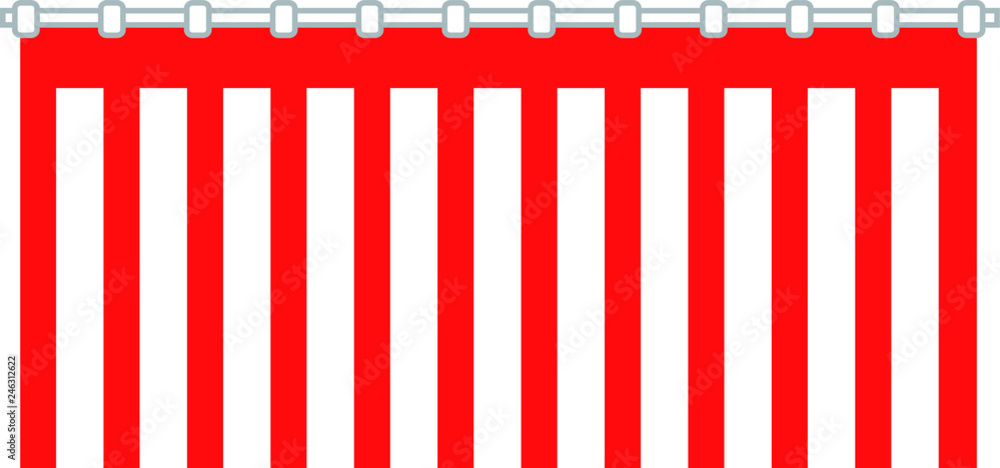 Obraz premium red and white curtain