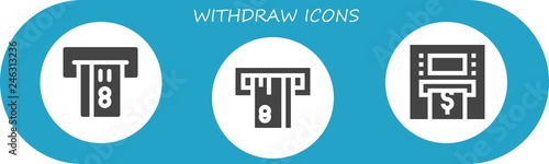 withdraw icon set