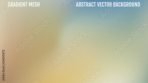 Abstract blurred gradient mesh background in blue colors. Smooth banner template. Easy editable soft colored vector illustration. Ecology concept for your graphic design, banner or poster.