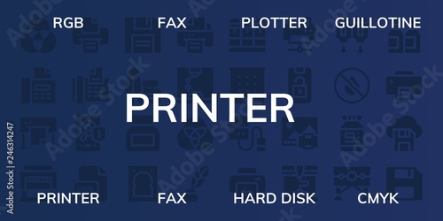  printer icon set