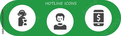  hotline icon set