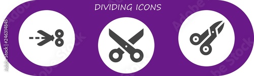  dividing icon set