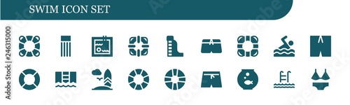  swim icon set