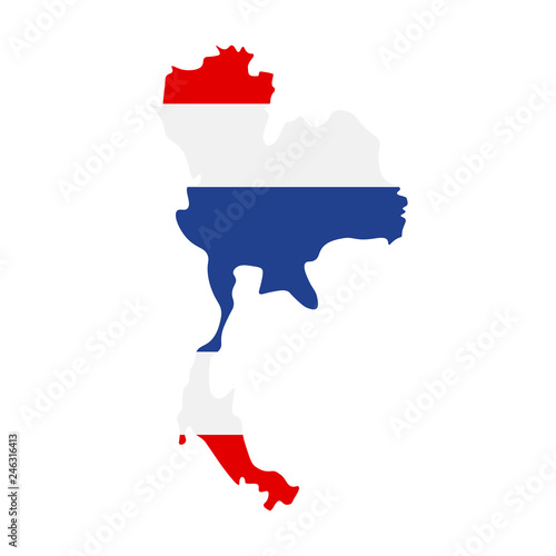 map of Thailand - flag