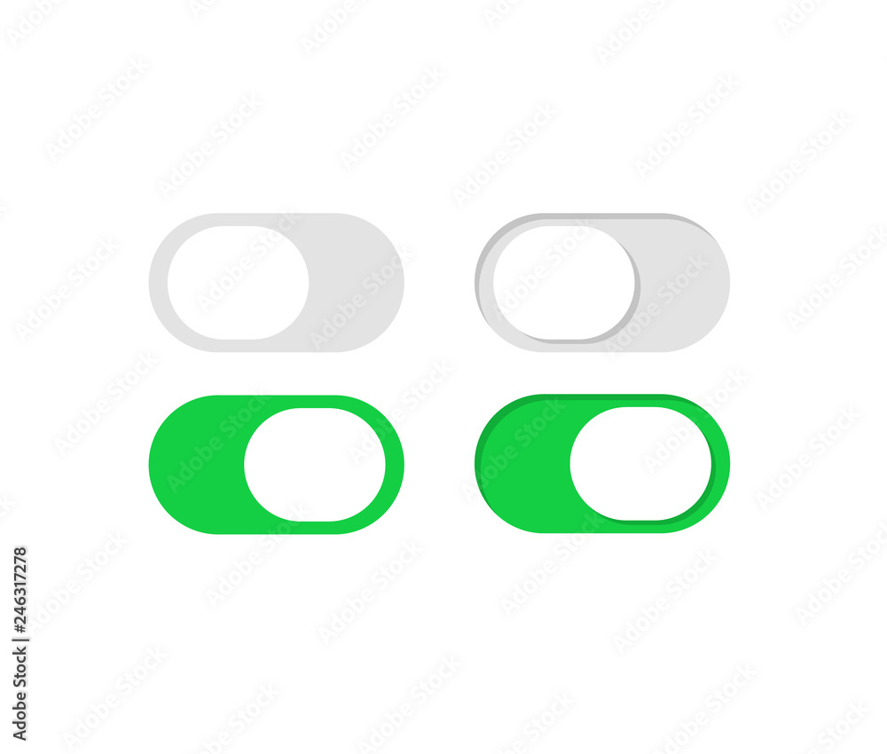 Premium Vector  Modern and flat toggle buttons