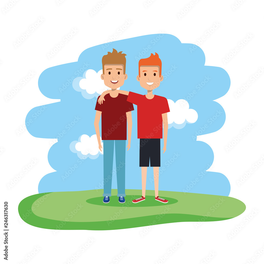 couple of men in the field couple of men in the field
