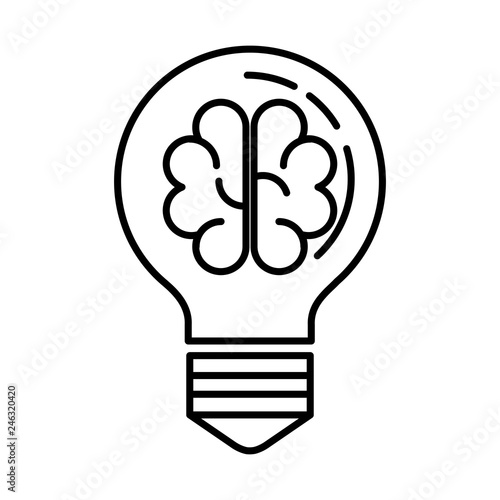 bulb light with brain storming