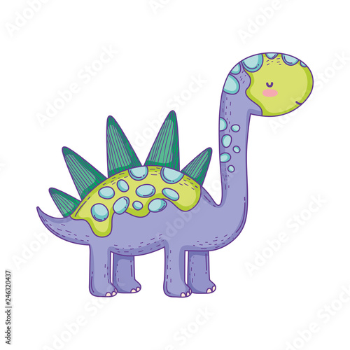 cute apatosaurus character icon