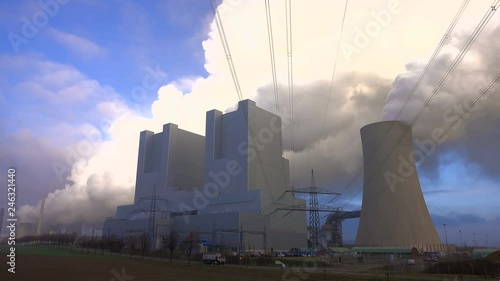 Coal-fired Power Station Neurath run by the RWE Energy Supplier, Neurath near Grevenbroich, North Rhine-Westphalia, Germany, Europe photo