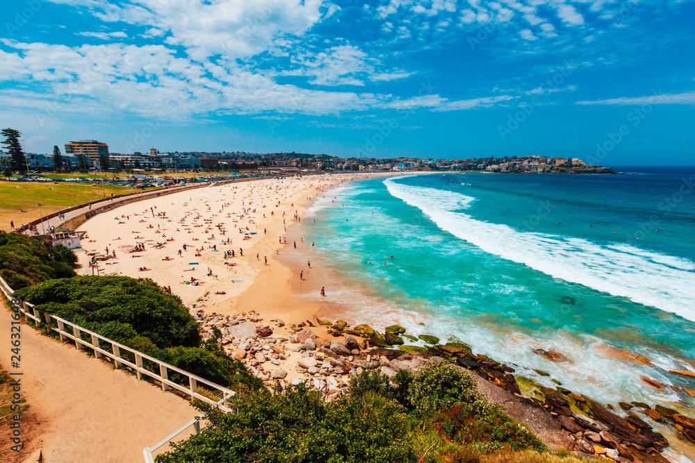 Naklejka premium Plaża Bondi w Sydney, Nowa Południowa Walia, Australia