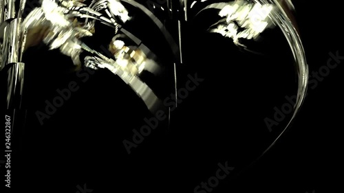 Abstract fractal forms morph and oscillate (Loop)