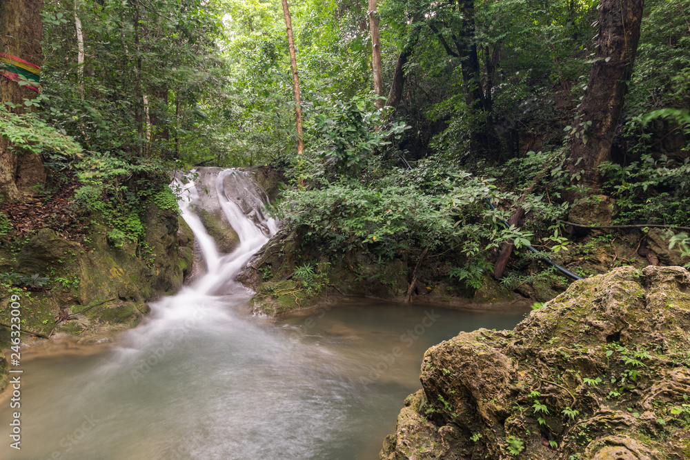 Erawan waterfall in Kanchanaburi, Thailand