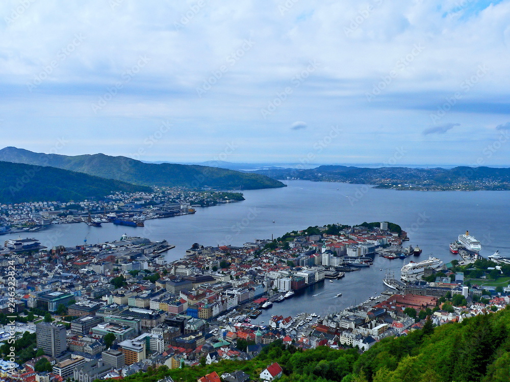 Norway-view of the city Bergen