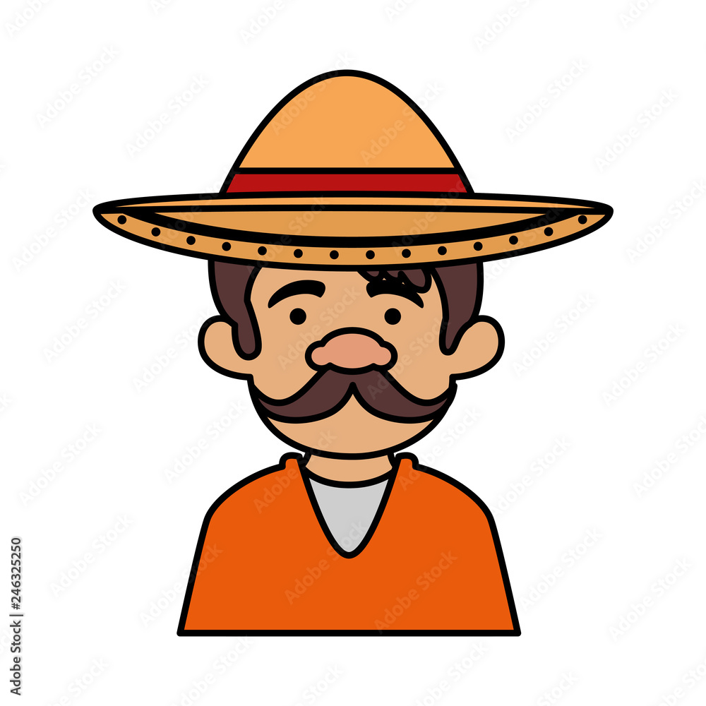 traditional mexican man with hat traditional mexican man with hat