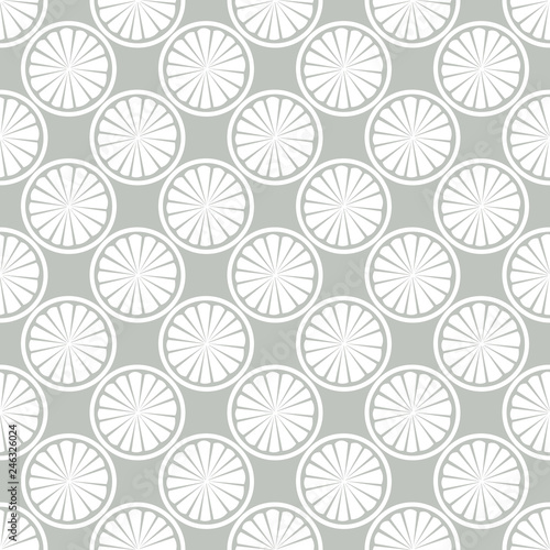Vector seamless pattern with Monochrome Citrus Slices