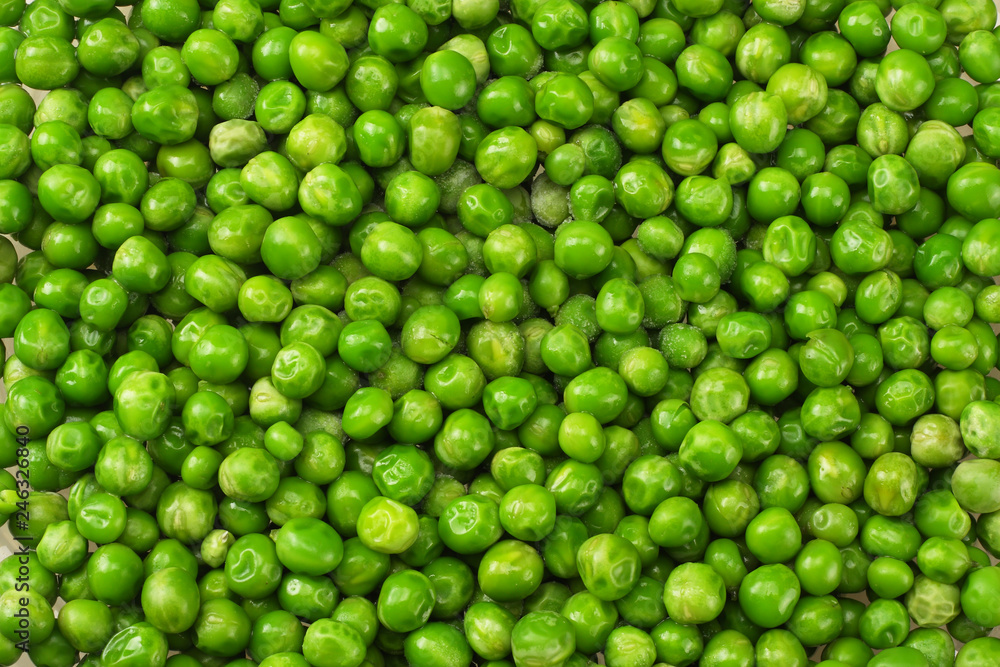 green peas background. green peas texture. top view