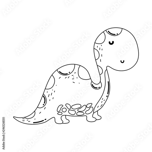 cute apatosaurus character icon