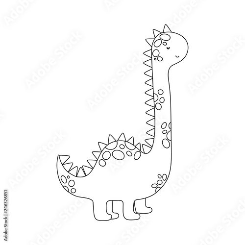 cute apatosaurus character icon