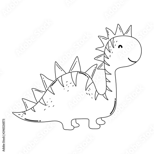 cute apatosaurus character icon