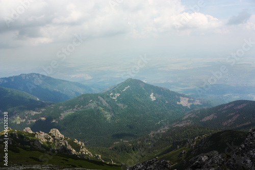 Stezky (Stezki) 1530m. Belianske Tatras, East Part. View from Kezmarska kopa. High Tatras, Slovakia.