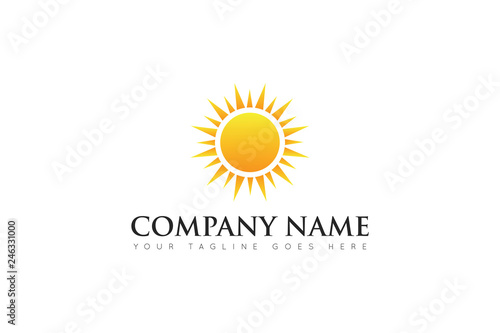 sun logo and sun icon Vector design Template. Vector Illustrator Eps.10