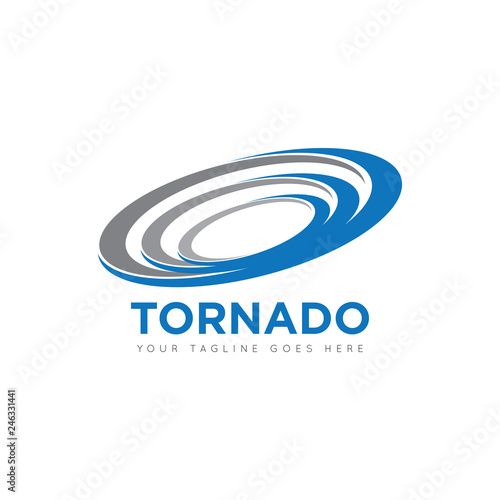 tornado logo and icon vector illustration design template