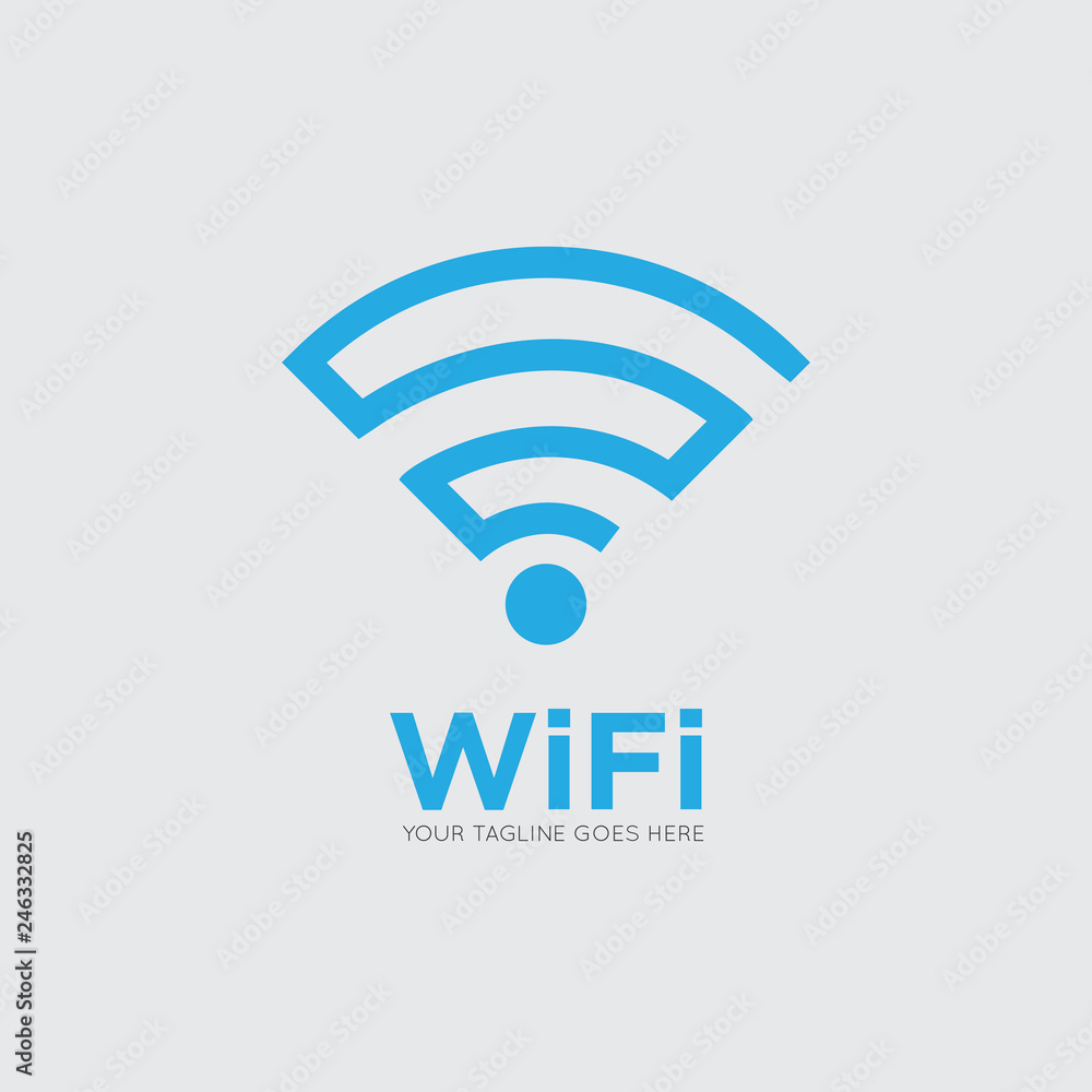 Wifi wireless internet signal logo and icon vector design template. Wifi wireless internet signal logo and icon vector design template.