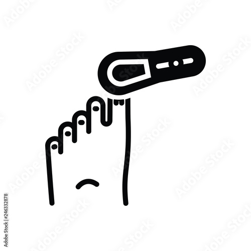 Black solid icon for  pedicure  