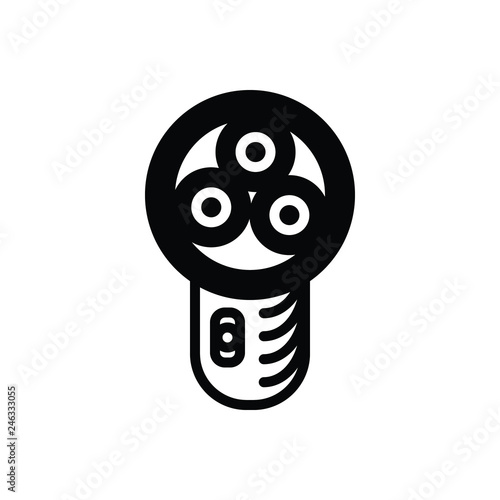 Black solid icon for    shaving  