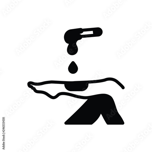 Black solid icon for  waxing  