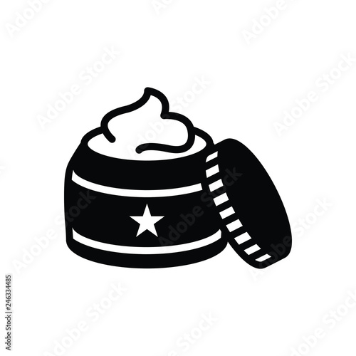 Black solid icon for moisturizer  