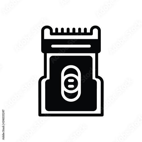 Black solid icon for  epilation  