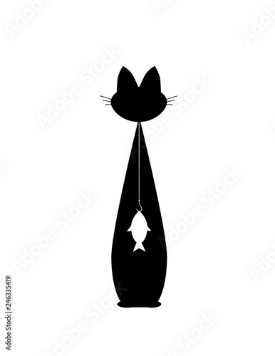 black Cat silhuette. vector. isolated